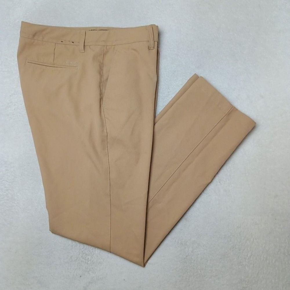 Bonobos Pants Men 34x32 Beige Chino Slim Microfiber Stretch Golf Casual Work